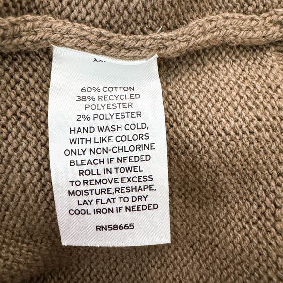 Melrose & Market Knit Mock Neck Cotton Blend Tunic Sweater Brown Walnut Size XL - Picture 6 of 8